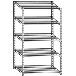Paperflow Rang'Eco - Rack à étagère double accès - élément de départ 5 niveaux - 100 x 200 x 68 cm