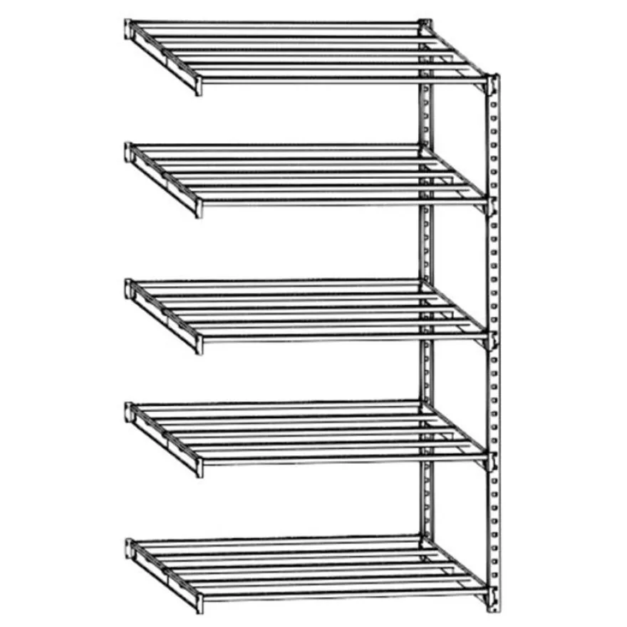 Paperflow Rang'Eco - Rack à étagère - élément suivant 5 niveaux - 100 x 200 x 34 cm