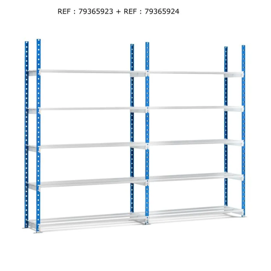 Paperflow Rang'Eco - Rack à étagère - élément suivant 5 niveaux - 100 x 200 x 34 cm