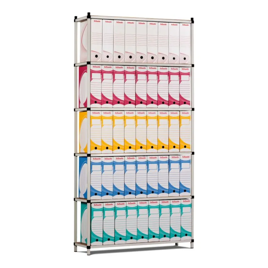 Paperflow Tubeco - Rack à étagère - rayonnage de bureau 6 niveaux - élément de départ - 200 x 100 x 34 cm