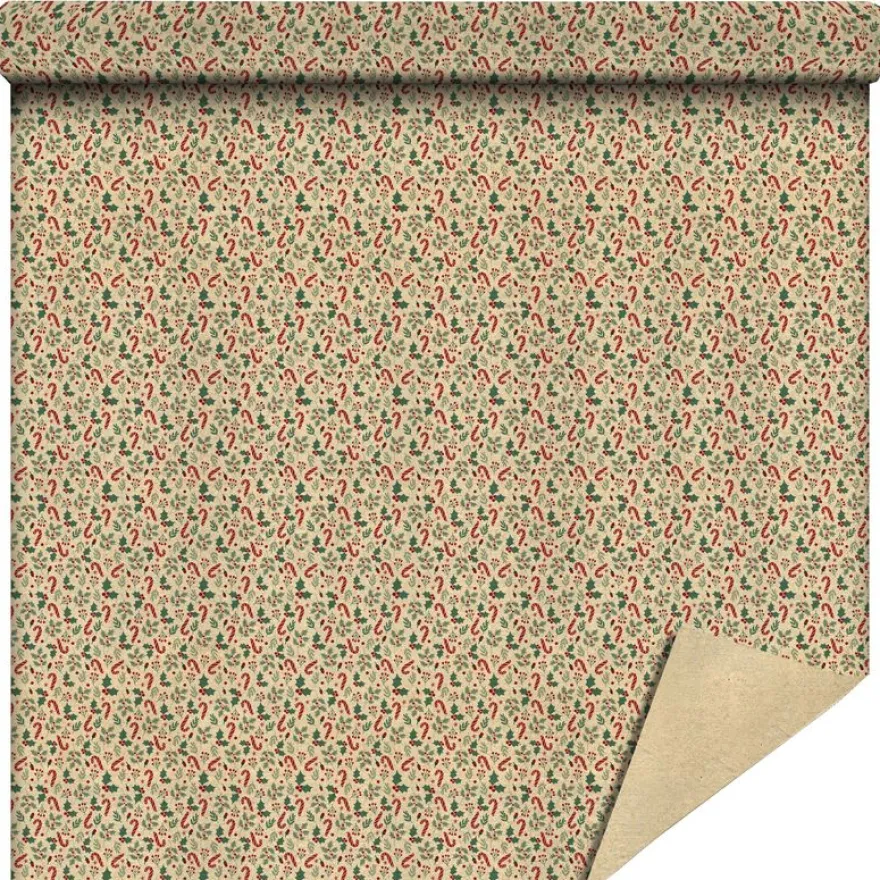 Papier cadeau kraft recyclée lisse Sugar - 80 cm x 50 m