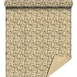 Papier cadeau kraft recyclée lisse Facing noir - 70 cm x 50 m