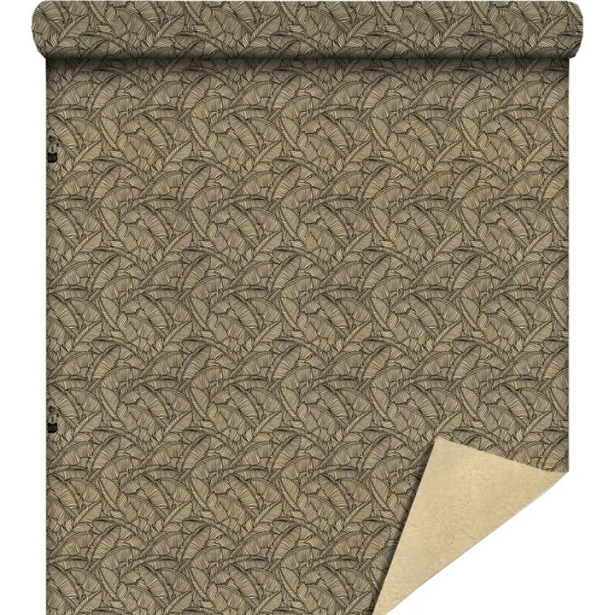 Papier cadeau kraft recyclée lisse Jungle Noir - 70 cm x 50 m