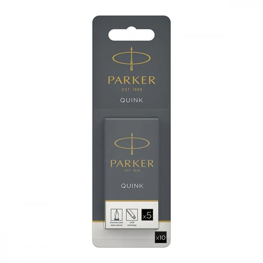 Parker - 10 cartouches d'encre pour stylo plume - noir