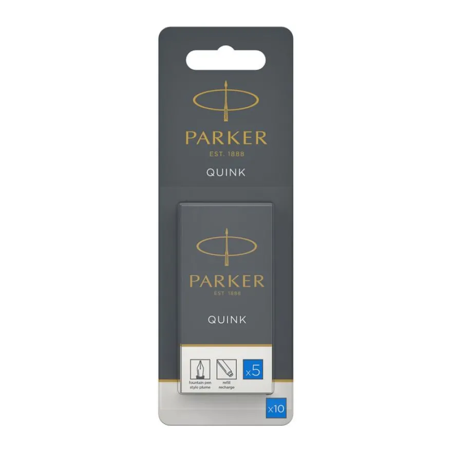 Parker - 10 cartouches d'encre pour stylo plume - bleu