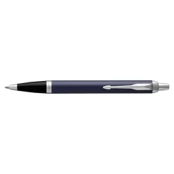 Parker IM - Stylo à bille bleu/argent - encre bleue