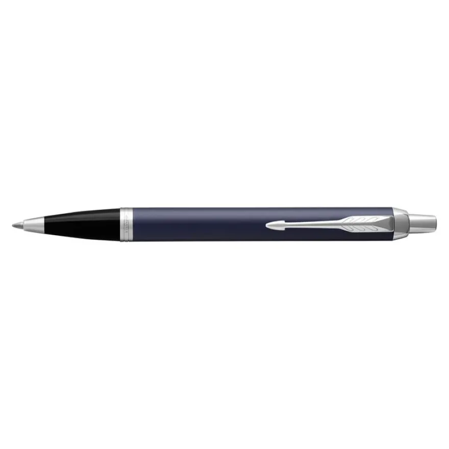 Parker IM - Stylo à bille bleu/argent - encre bleue