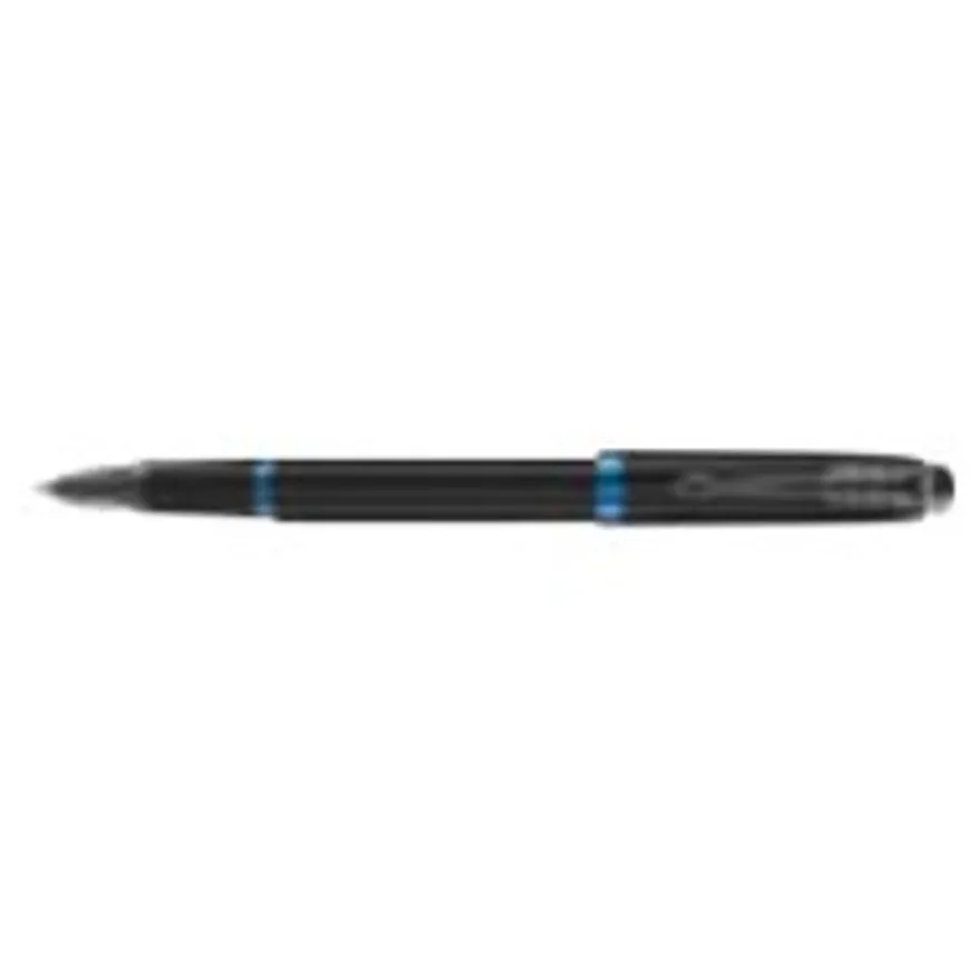 Parker IM Essential Vibrant Rings - Roller noir/bleu - pointe fine