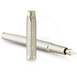 Parker IM Monochrome - Stylo plume champagne - pointe moyenne