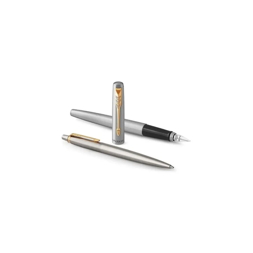 Parker Jotter - Coffret stylo plume et stylo à bille doré - pointe moyenne