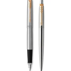 Parker Jotter - Coffret stylo plume et stylo à bille doré - pointe moyenne
