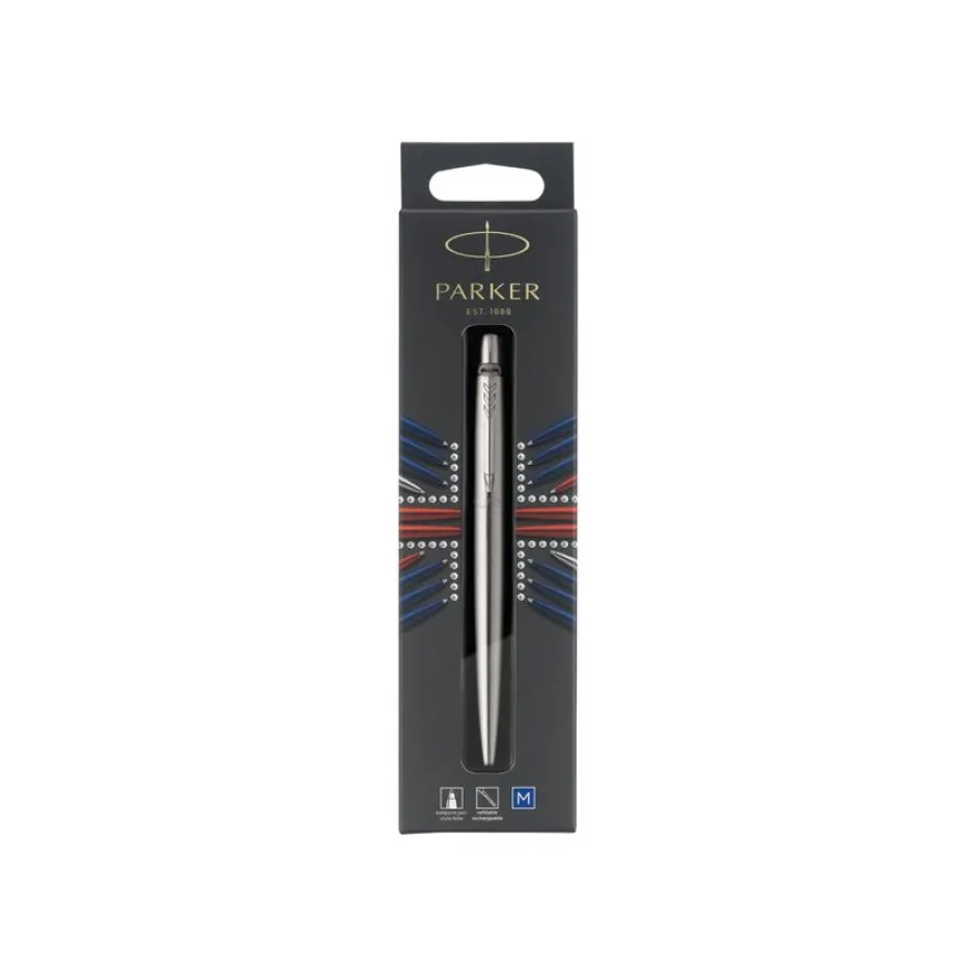 Parker Jotter - Stylo à bille acier - encre bleue