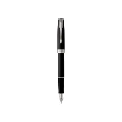 Parker Sonnet - Stylo plume noir laqué - pointe moyenne
