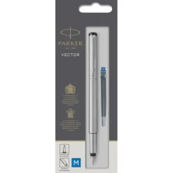 Parker Vector - Stylo plume + 1 cartouche - acier
