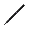 Parker Vibrant - Stylo plume noir - pointe fine - bague violet améthyste