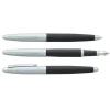 Parure plume + bille HECHTER PARIS "Alliance Intemporel" coloris black & silver métal satiné soft touch