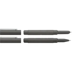 Parure plume + roller HECHTER PARIS "Silhouette Milky Way" coloris gun métallisé