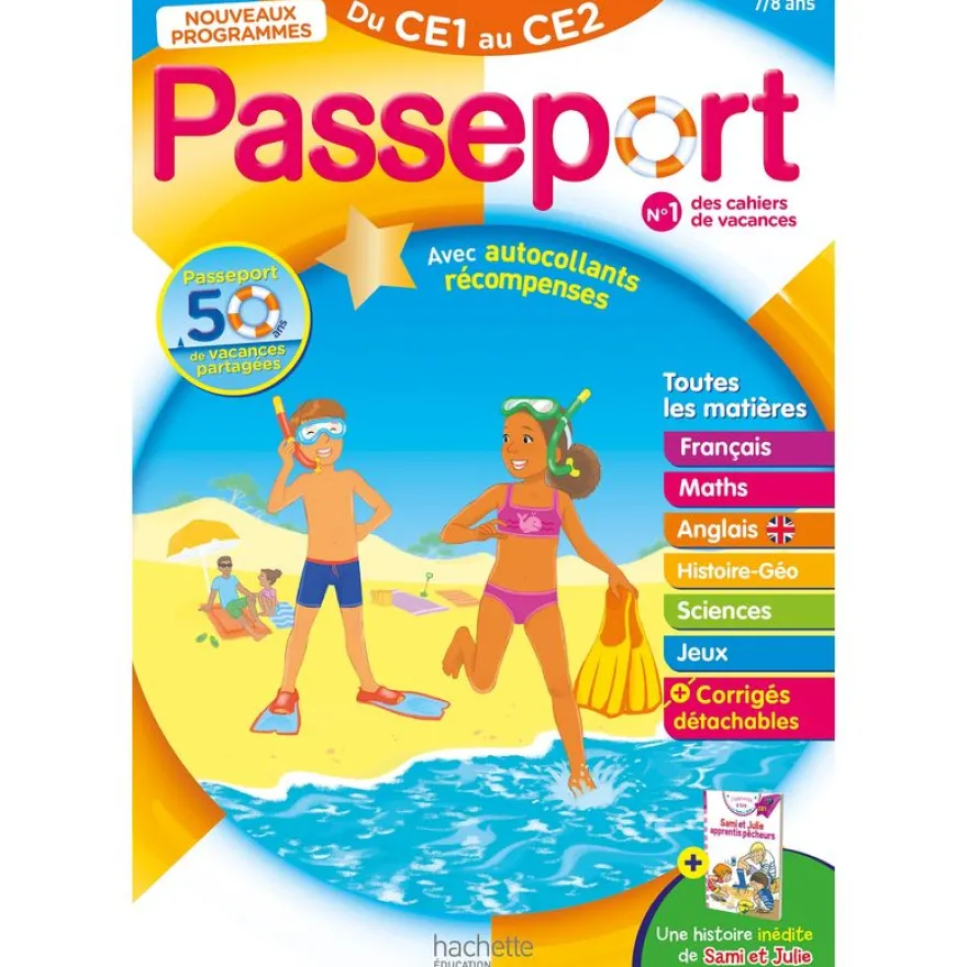 Passeport - Du CE1 au CE2 7/8 ans - Cahier de vacances