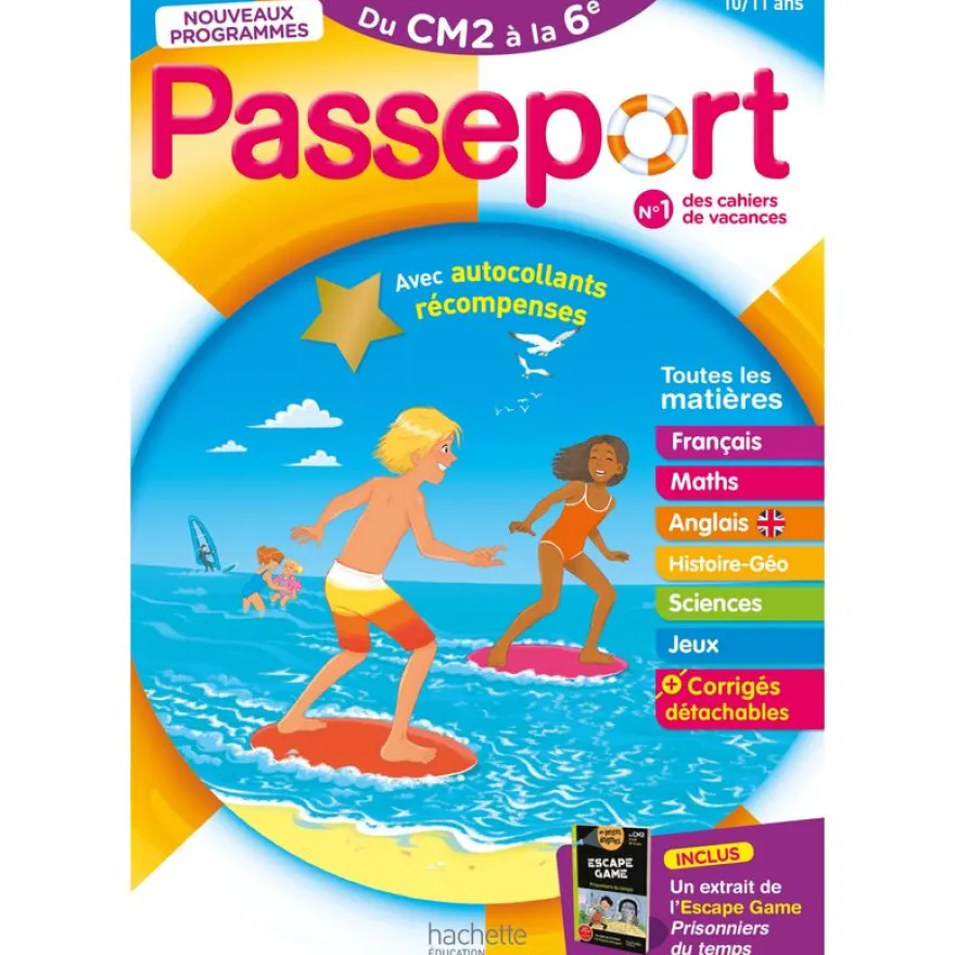 Passeport - Du CM2 à la 6ème 10/11 ans - Cahier de vacances