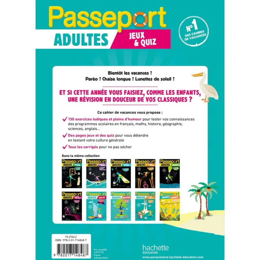 Passeport Adultes - Jeux et quiz - Cahier de vacances