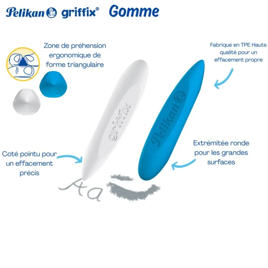 Pelikan – Gomme Griffix ergonomique - assortie