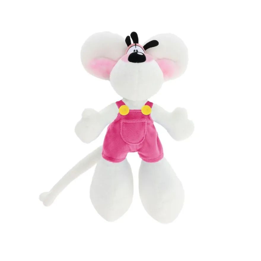 Peluche Diddl en salopette Rose 20cm