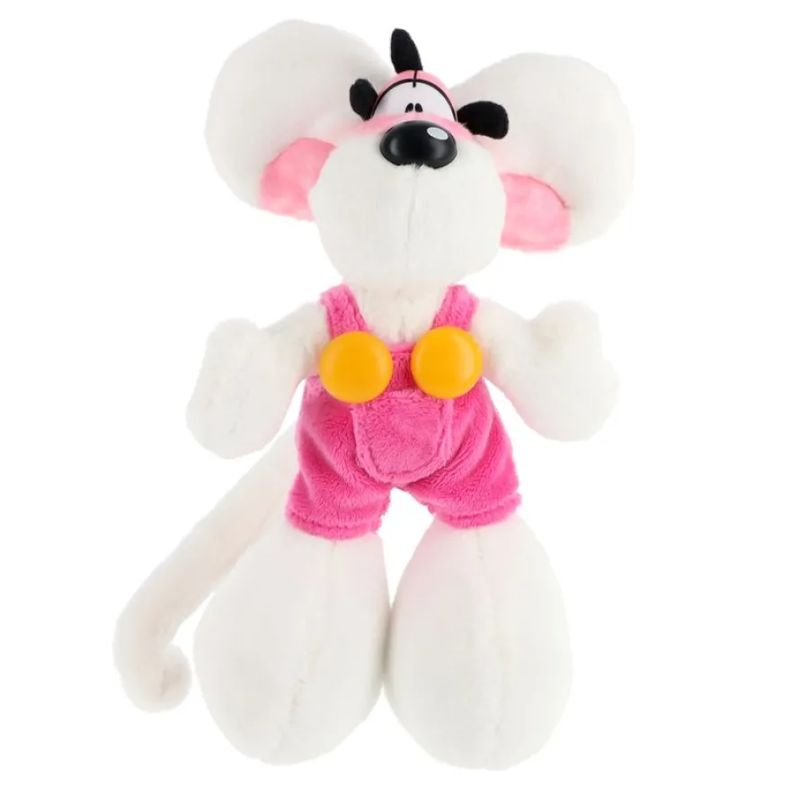 Peluche Diddl en salopette Rose 20cm