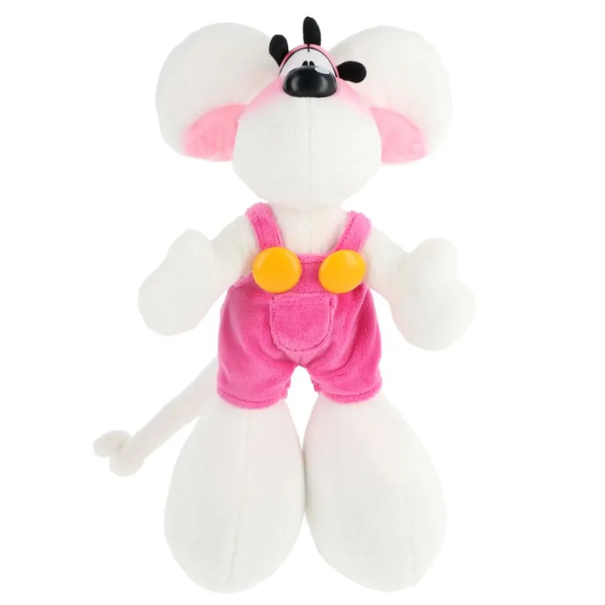Peluche Diddl en salopette Rose 30cm