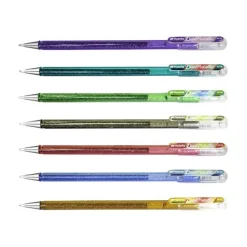 Pentel Hybrid Dual Metallic - 7 Rollers - couleurs métalliques assorties