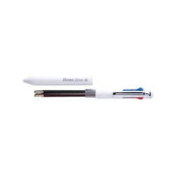 Pentel iZee - Stylo à bille 4 couleurs corps blanc - noir, rouge, bleu, vert - 0,7 mm