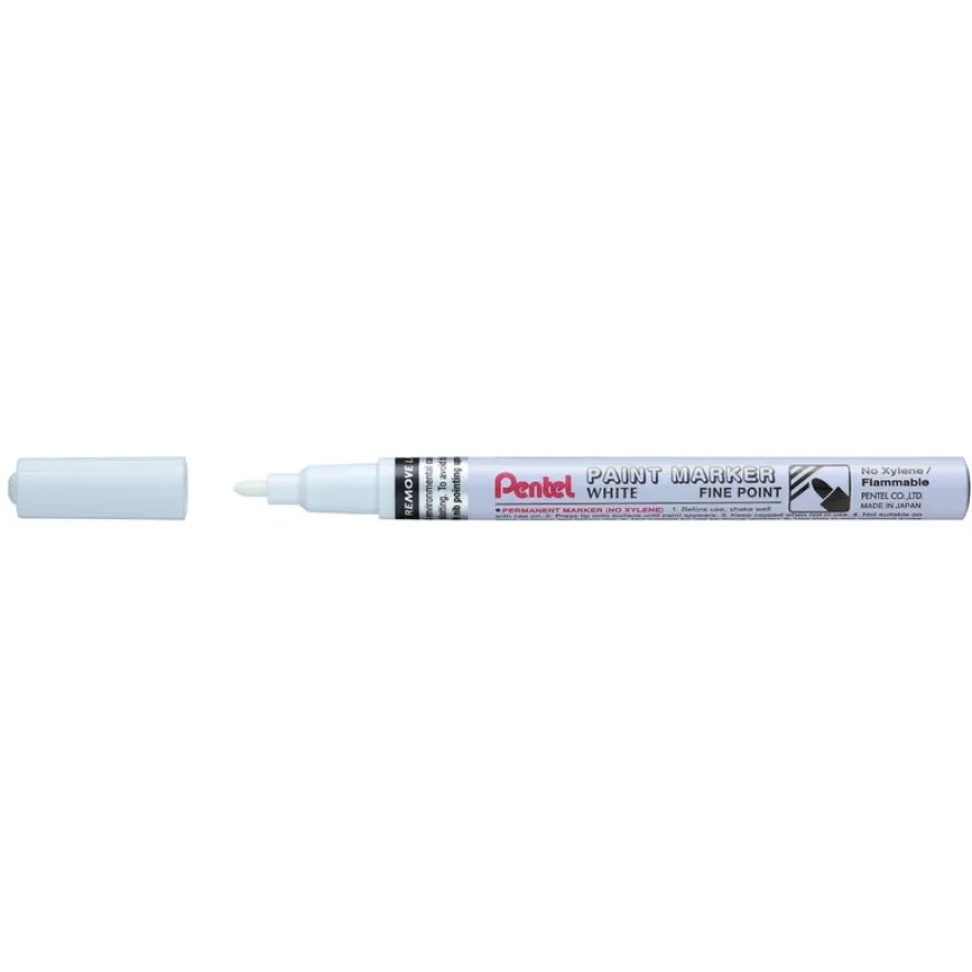 Pentel PAINT MARKER - Marqueur permanent - pointe fine - blanc