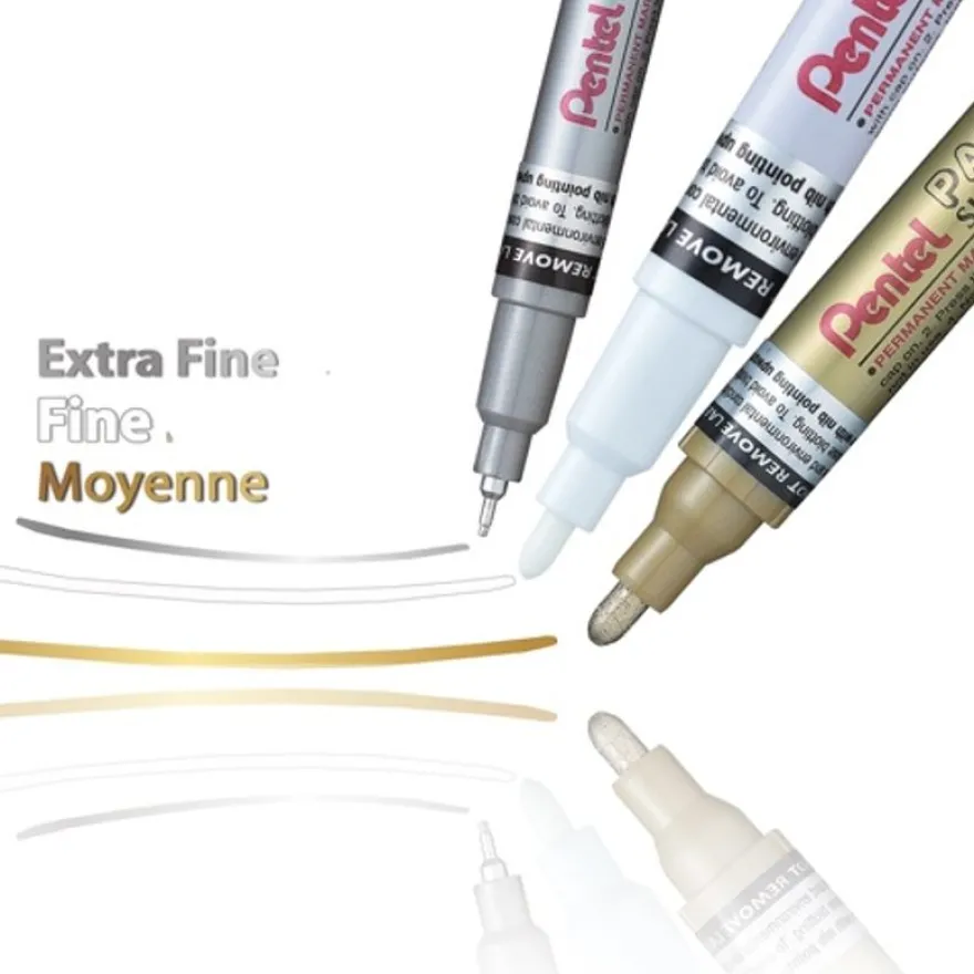 Pentel PAINT MARKER - Marqueur permanent - pointe moyenne - blanc