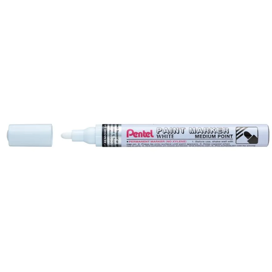 Pentel PAINT MARKER - Marqueur permanent - pointe moyenne - blanc