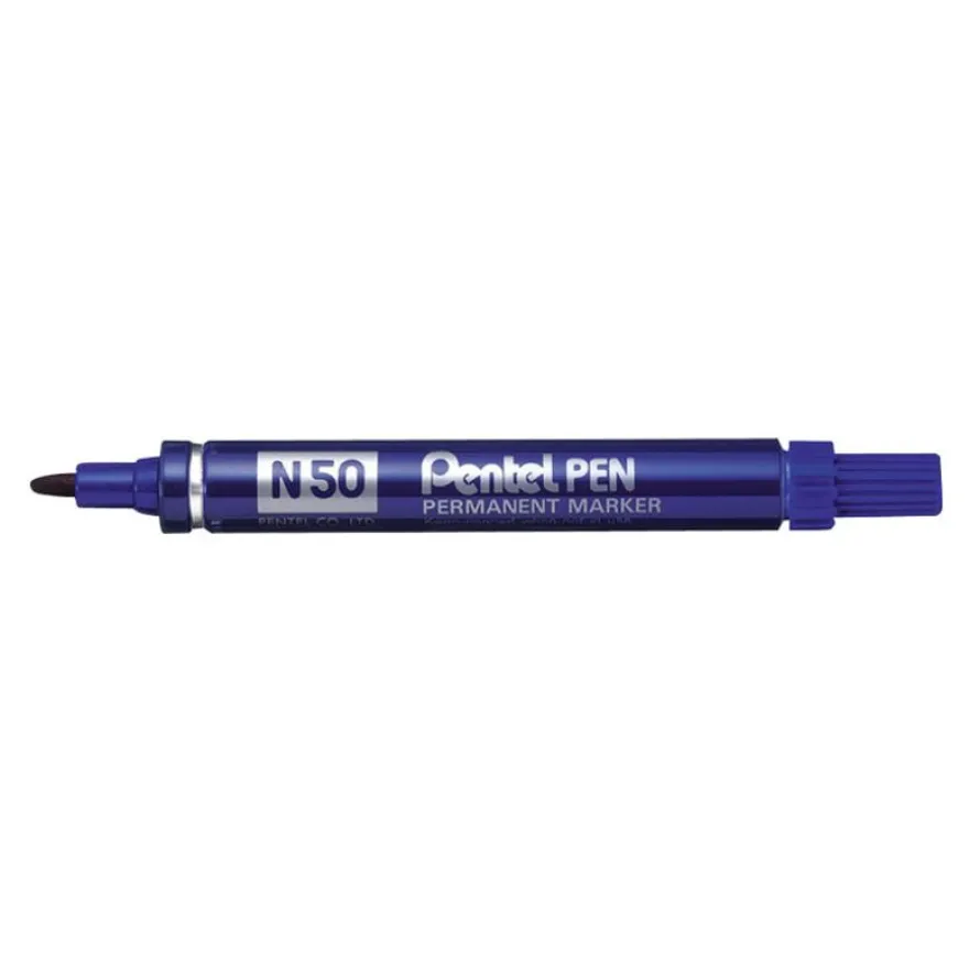 Pentel PEN N50 - Marqueur permanent - pointe ogive - bleu