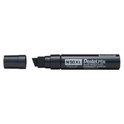 Pentel PEN N50 XL - Marqueur permanent - pointe biseau large - noir
