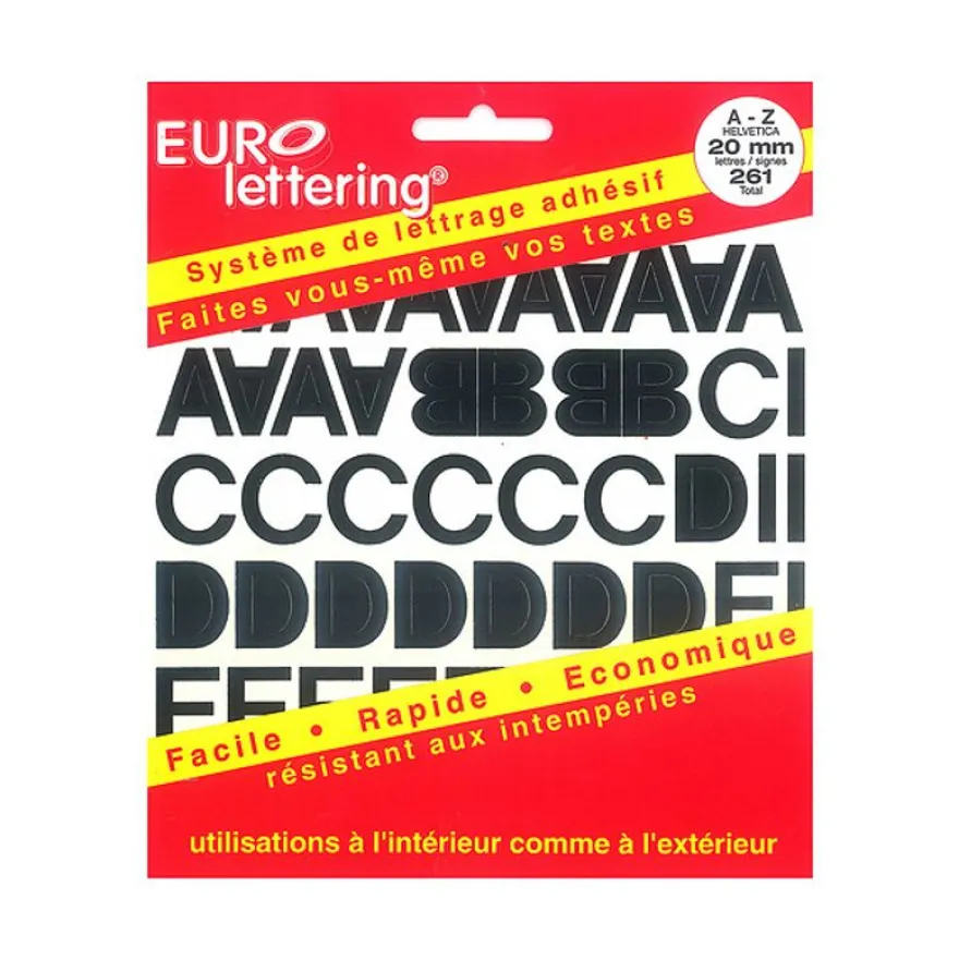 Pickup - Eurolettering Helvetica 20mm lettres noir