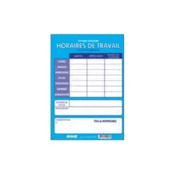 Pickup - Panneau d'affichage - Horaires de travail