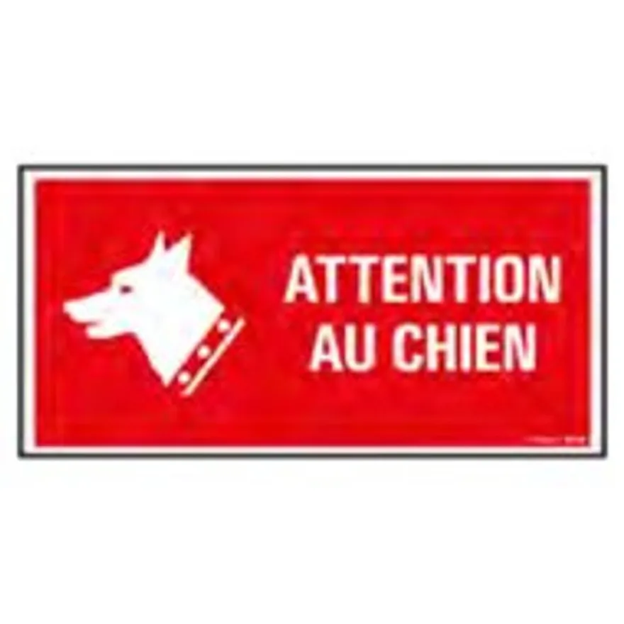 Pickup - Panneau de signalisation - 300 x 150 mm - Attention au chien