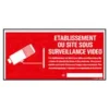 Pickup - Panneau de signalisation - 300 x 150 mm - Site sous vidéosurveillance