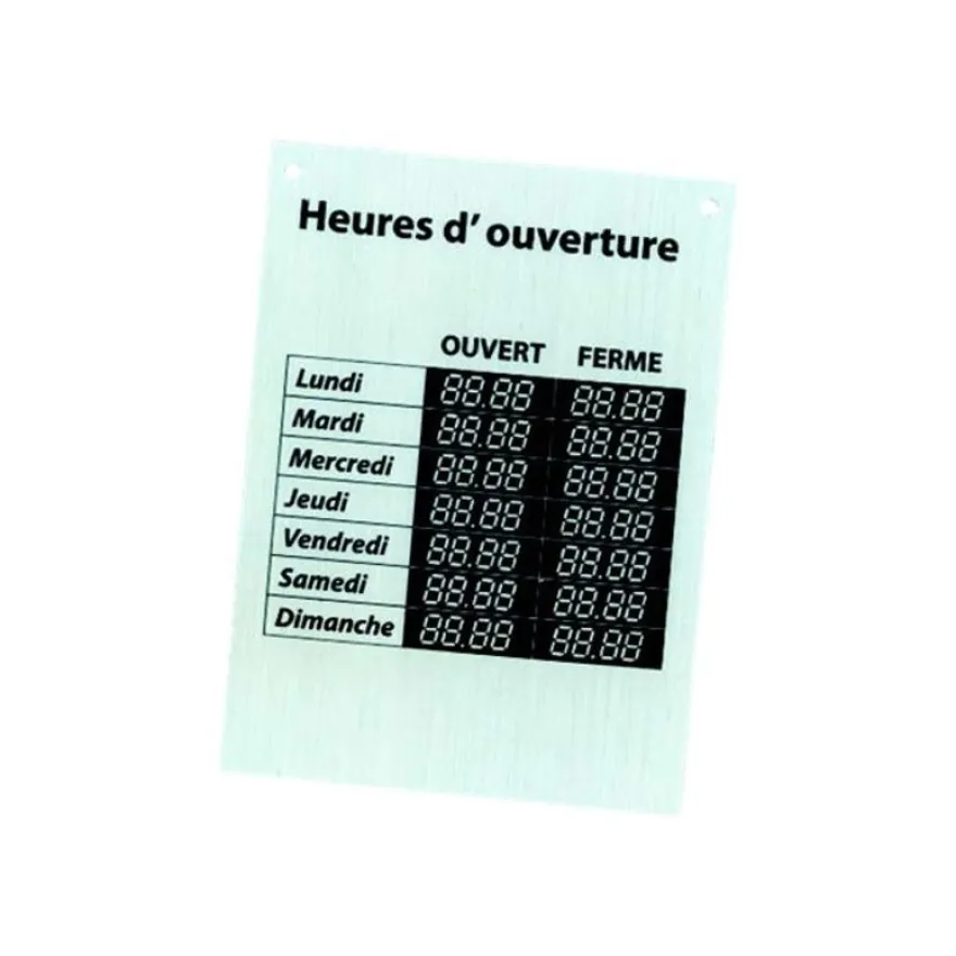 Pickup - Panneau Heures d'ouverture