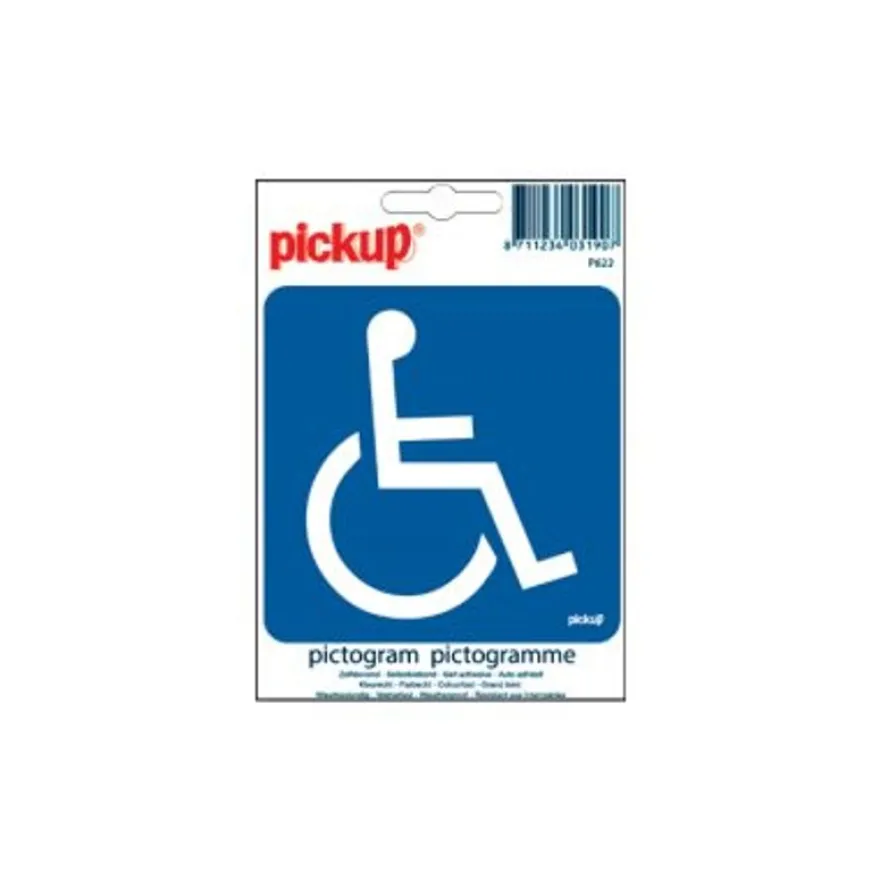 Pickup - Pictogramme - Accès handicapé - 100 x 100 mm