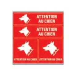 Pickup - Pictogramme - Attention au chien - 4 autocollants 150 x 150 mm