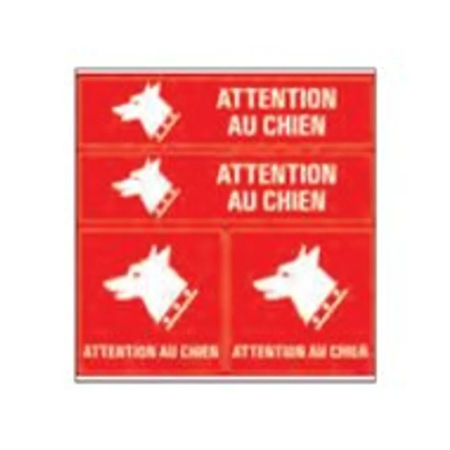 Pickup - Pictogramme - Attention au chien - 4 autocollants 150 x 150 mm