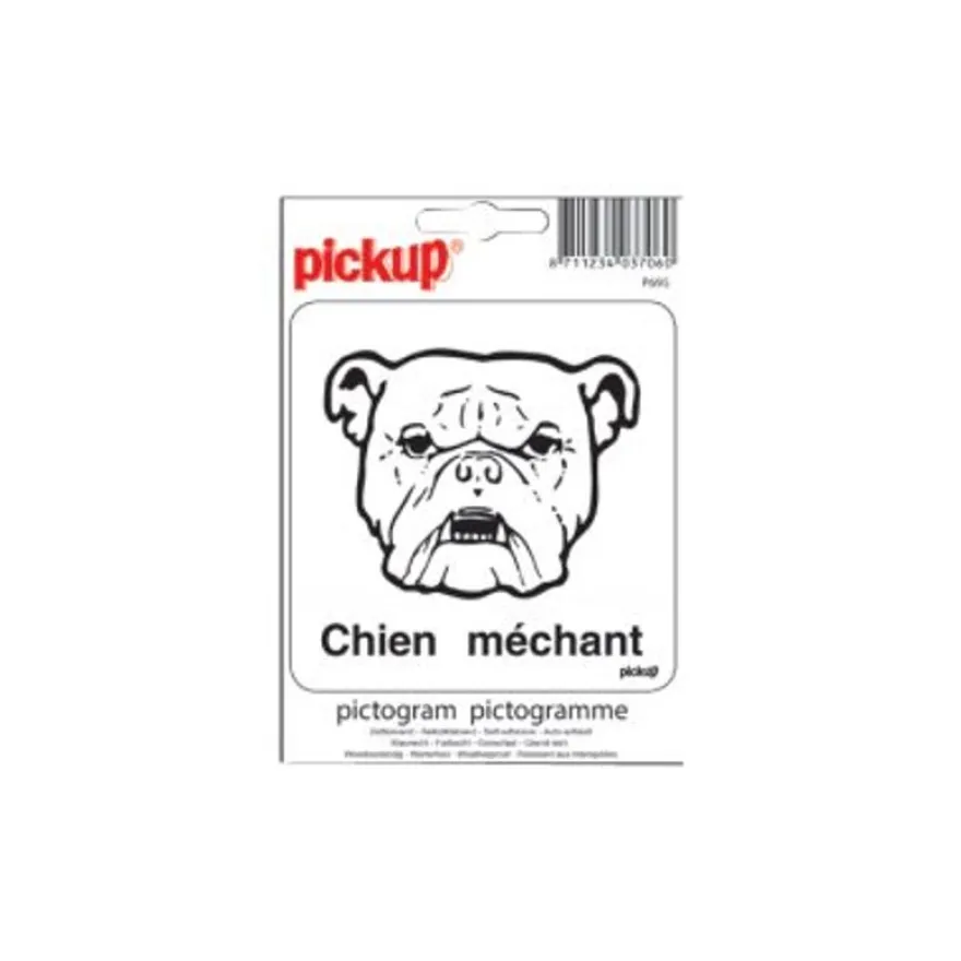Pickup - Pictogramme - Chien méchant - 100 x 100 mm