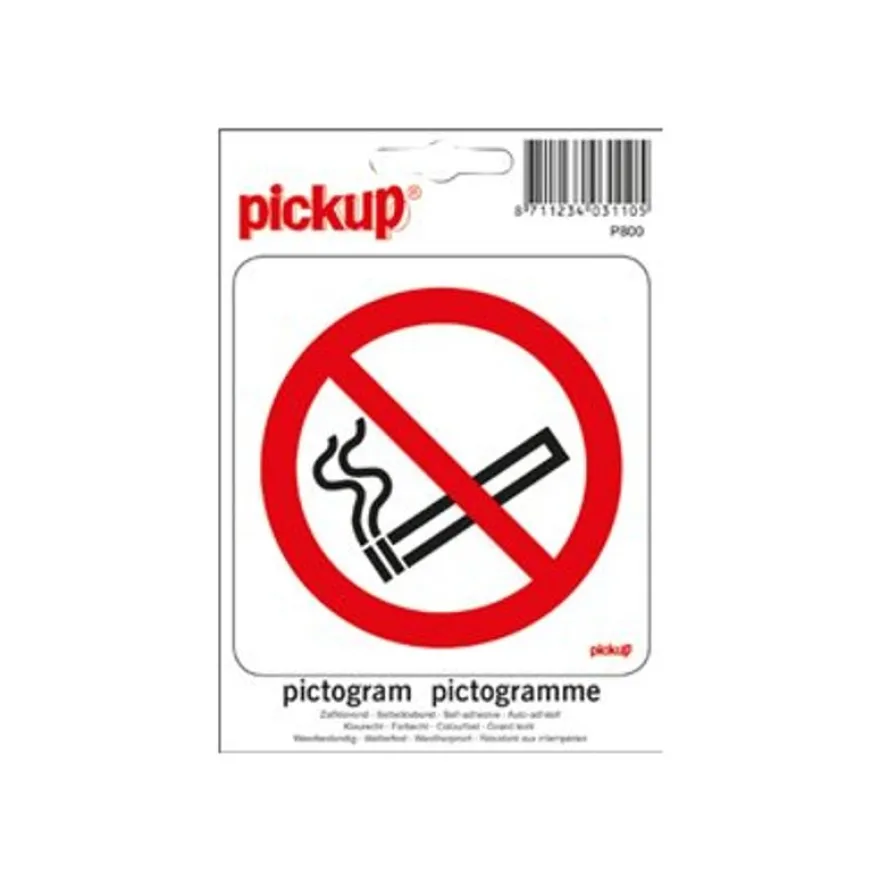 Pickup - Pictogramme - Défense de fumer + décret - 100 x 100 mm