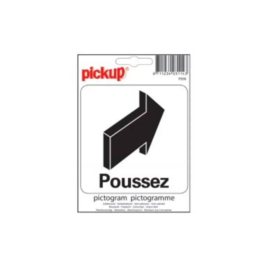 Pickup - Pictogramme - Poussez - 100 x 100 mm