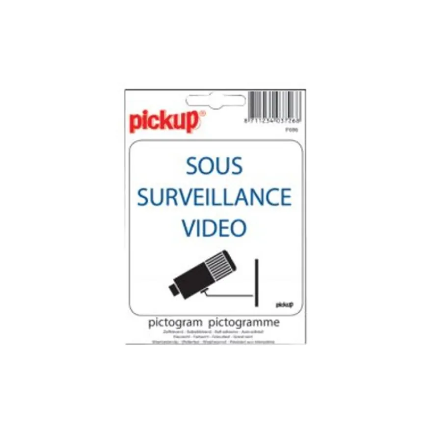 Pickup - Pictogramme - Sous vidéo surveillance - 100 x 100 mm