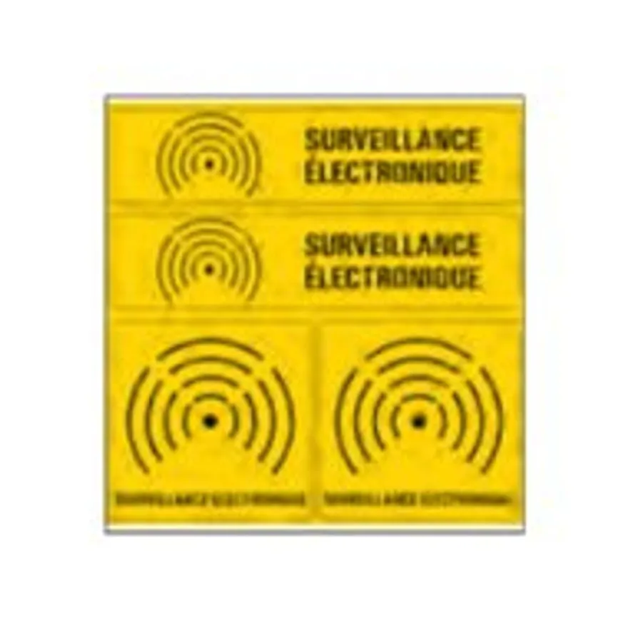 Pickup - Pictogramme - Surveillance électronique - 4 autocollants 15 x 15 cm