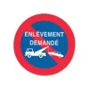 Pickup - Pictogramme rond - Pas de parking-Enlèvement demandé - 180 mm