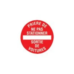 Pickup - Pictogramme rond - Stationnement interdit/sortie de voiture - 200 mm